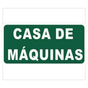 Placa Casa de Maquinas 12x24cm
