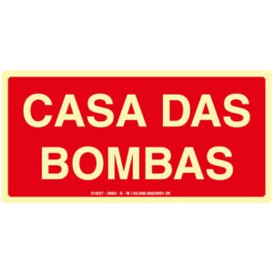 Placa Casa de Bombas 12x24cm