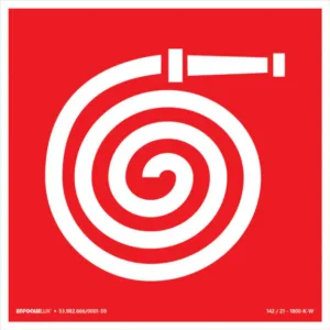 Placa E07 - Abrigo de mangueira 20x20cm