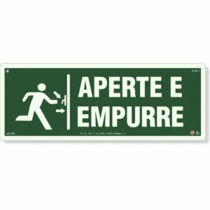 Placa S18 - Aperte e Empurre 12x24cm
