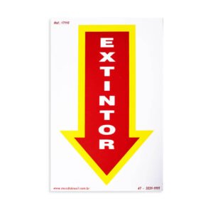Placa Extintor Seta 13x20cm