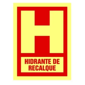 Placa Hidrante Recalque 15x37,5cm