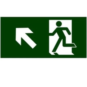 Placa S05 - Seta para cima esquerda 20x40cm