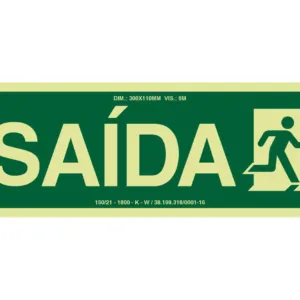 Placa S14 - SaÃÂ­da 15x30cm
