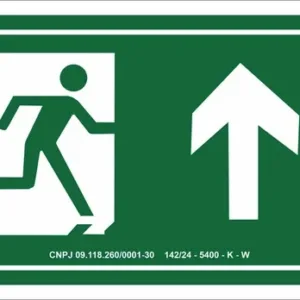 Placa S03 - Seta para cima 12x24cm