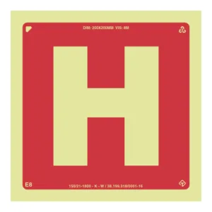 Placa E08 - Hidrante de incÃÂªndio 15x15cm
