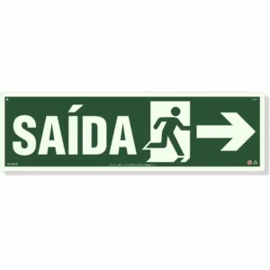 Placa Suspensa Seta SaÃÂ­da para a Direita 20x40cm