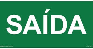 Placa S12 - SaÃÂ­da 25x16cm