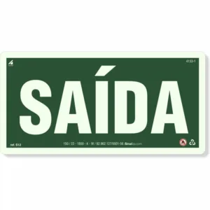 Placa S12 - SaÃÂ­da 50x30cm