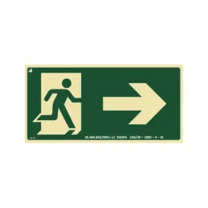 Placa S01 - Seta para direita 15x30cm